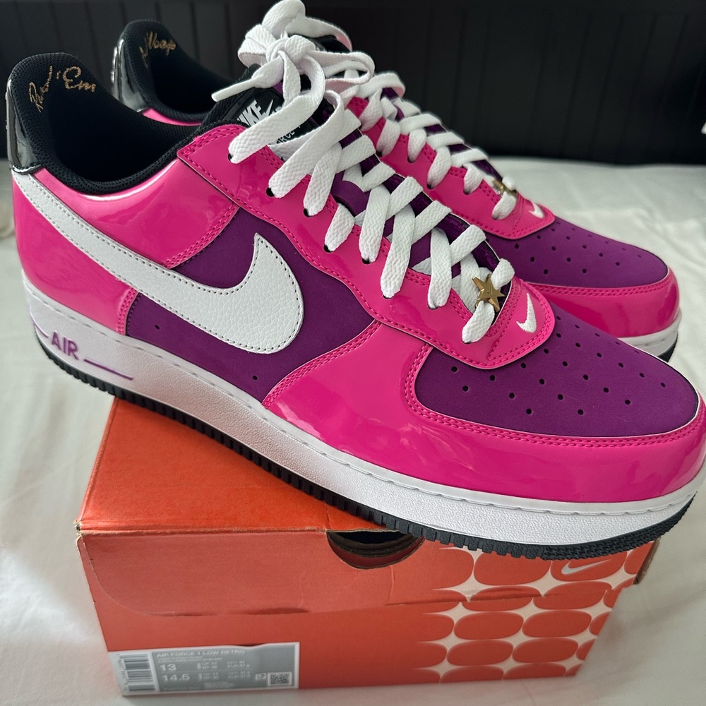 Nike Air Force 1 Low — White & Pink/Purple Men's Sneakers